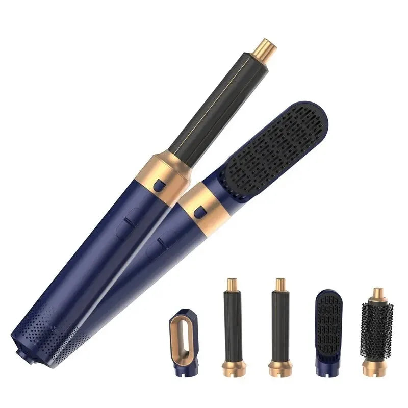 Professional Hair Styler 5 In 1 Low Noise Hair Curling Straightening Blow Dryer 1000W Powerful Wind Hot Air Brushes 10000RPM