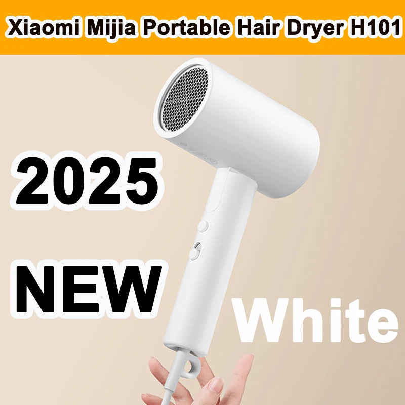 XIAOMI MIJIA Portable Anion Hair Dryer H101 Quick Dry Professinal Foldable 1600W 50 Million Negative Lons Home Travel Hair Care